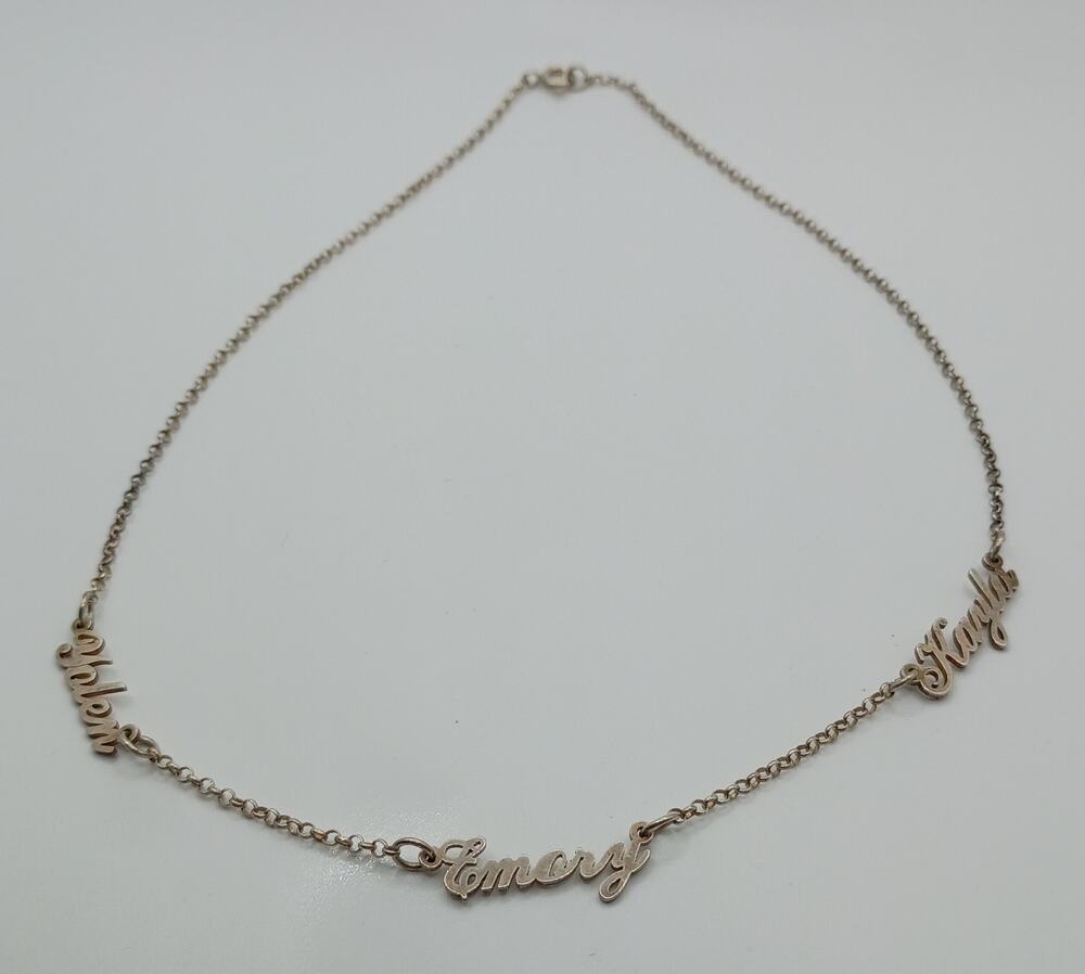 Sterling Silver Personalized Three-Name Necklace